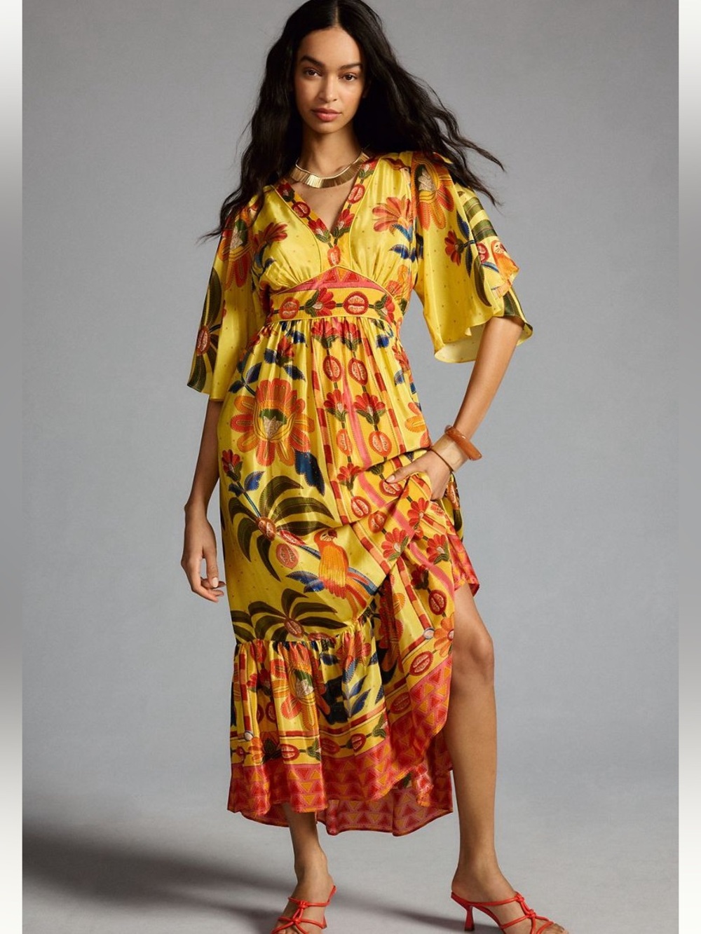 {Farm Rio x Anthropologie} V Neck Dress